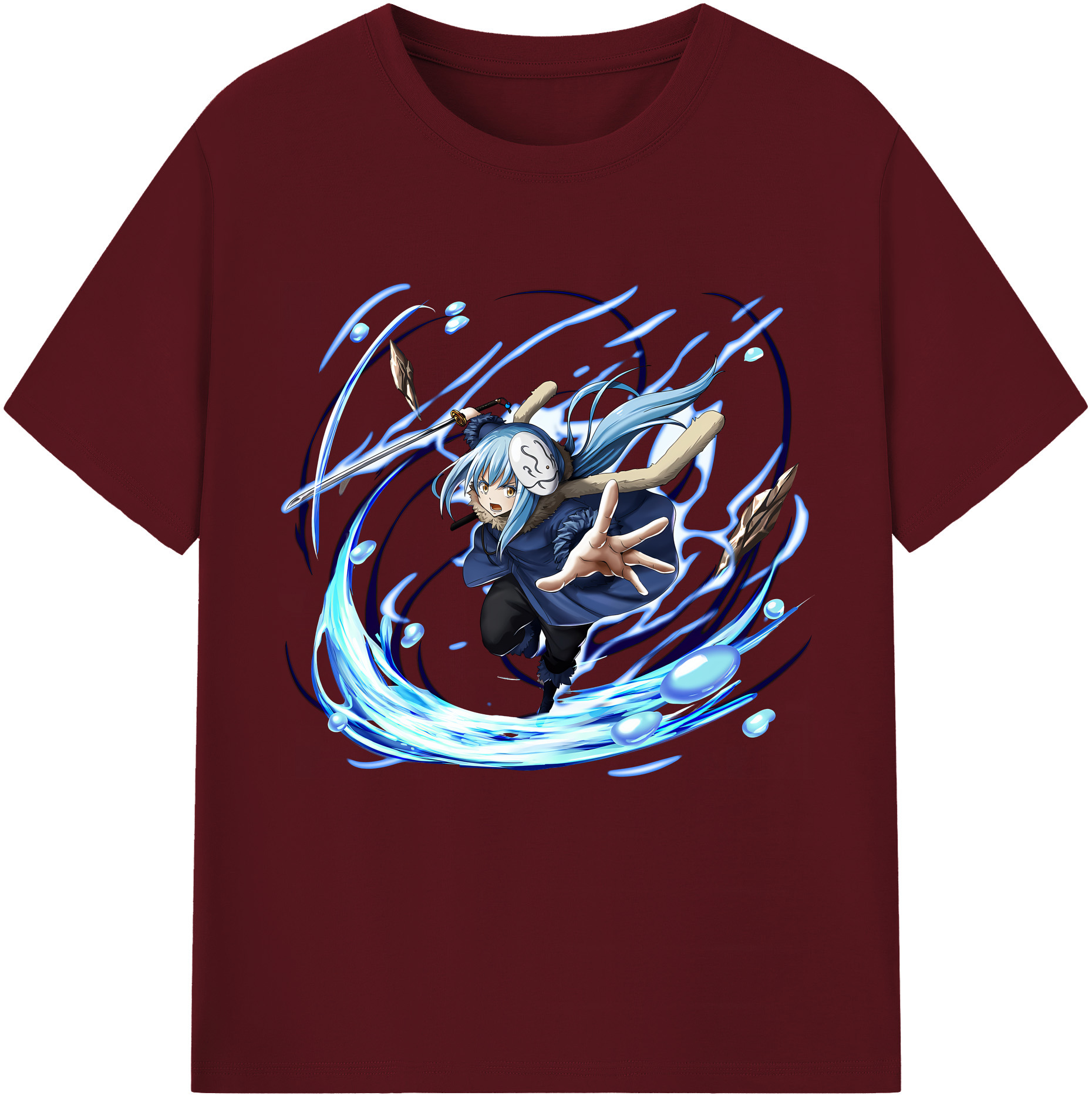 （画像用） 転スラ Regarding Reincarnated to Slime 綿100％半袖Tシャツ（フロントプリント）